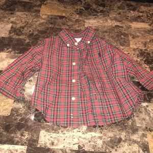 Ralph Lauren Baby boy plaid button down shirt. 12m